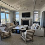 Cleaned living room after construction – post-renovation cleaning results by Dust Busters in Mantoloking NJ
